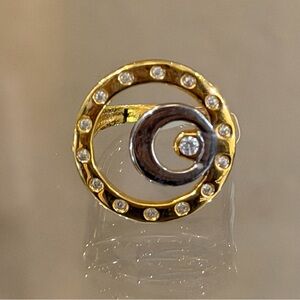 Swanky Gold and Silver Swirl Ring